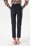 Black Elastic waist tube leg pants 41630