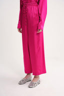 Fuchsia Loose fit trousers with elastic waist 41646