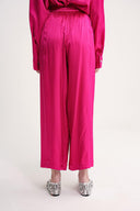 Fuchsia Loose fit trousers with elastic waist 41646
