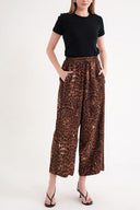 Mink Loose fit trousers with elastic waist 41646