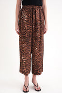 Mink Loose fit trousers with elastic waist 41646