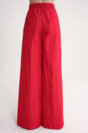 Red Wide cut trousers with elastic waist 41653
