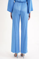 Blue Elastic waist wide leg trousers 41659