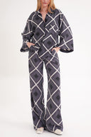 Lilac Elastic waist wide leg trousers 41659