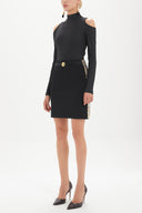 Black Slim fit knit skirt 27699