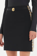 Black Slim fit knit skirt 27699