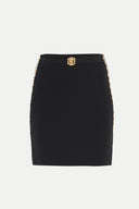 Black Slim fit knit skirt 27699