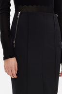 Black Zip detail slim fit skirt 80265