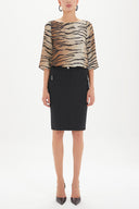 Black Slim fit skirt 80283