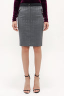 Gray Slim fit skirt 80283