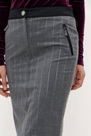 Gray Slim fit skirt 80283