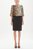 Brown Slim fit skirt 80283