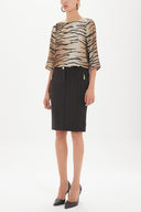 Brown Slim fit skirt 80283