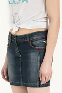 Indigo Slim fit denim skirt 80314