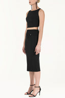 Black Slim fit pencil skirt 80337