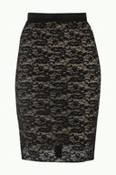 Black Lace Printed skirt 80343