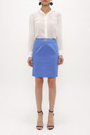 Blue Cotton skirt 80386
