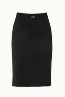 Black Slim fit  pocket  skirt  80390