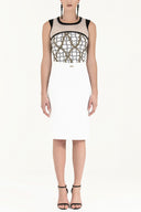 White Slim fit  pocket  skirt  80390