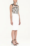 White Slim fit  pocket  skirt  80390