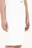 White Slim fit  pocket  skirt  80390
