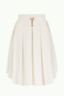 Ecru Pleated silk skirt 80401