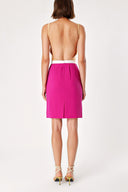 Fuchsia Slim-fit skirt with elastic waist 80415