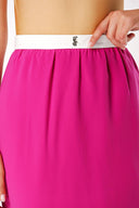 Fuchsia Slim-fit skirt with elastic waist 80415