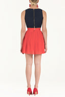 Red Pleated mini dress 80452
