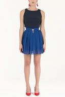 Turquoise Pleated mini dress 80452