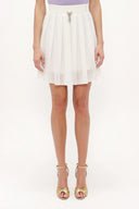 Ecru Pleated mini dress 80452