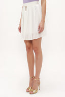 Ecru Pleated mini dress 80452