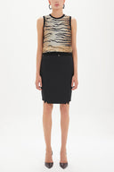 Black Slim fit skirt 80433