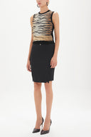 Black Slim fit skirt 80433