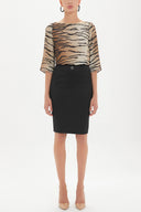 Black Slim fit skirt 80436