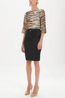 Black Slim fit skirt 80436