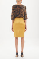 Mustard Slim fit skirt 80436