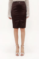 Brown Slim fit skirt 80436