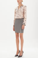 Gray Metal gem patterned skirt 80450