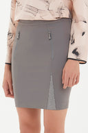 Gray Metal gem patterned skirt 80450