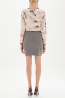 Gray Metal gem patterned skirt 80450