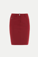 Red Slim fit skirt 80461