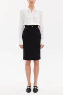 Black Slim fit Slim-fit skirt 80462