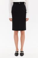 Black Slim fit Slim-fit skirt 80462
