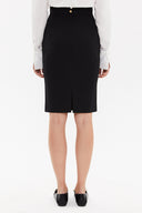 Black Slim fit Slim-fit skirt 80462