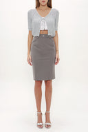 Gray Slim fit Slim-fit skirt 80462