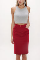 Red Slim fit Slim-fit skirt 80462