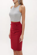 Red Slim fit Slim-fit skirt 80462