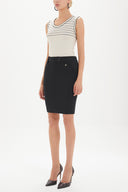 Black Slim fit skirt 80464