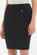Black Slim fit skirt 80464
